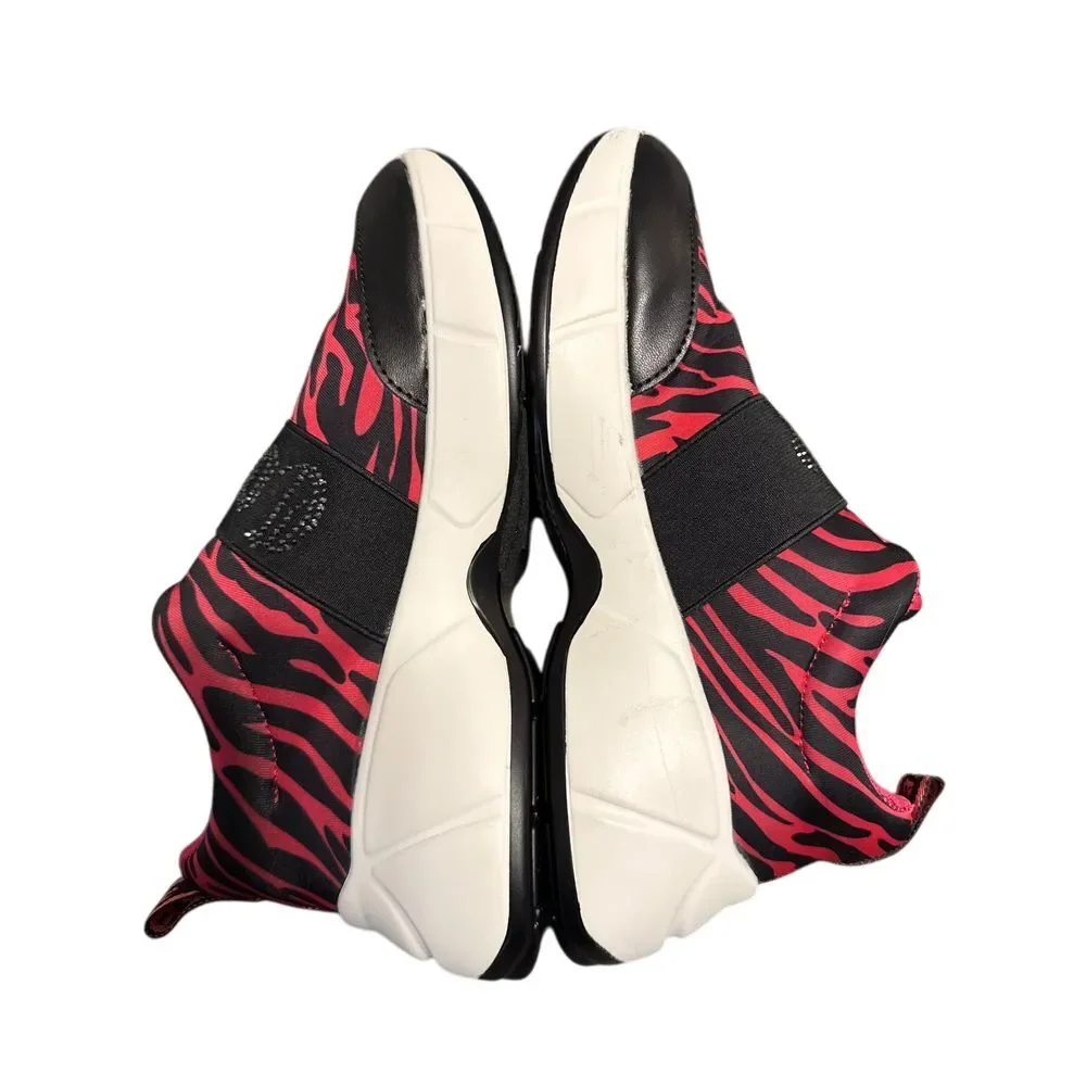 Womens‎ Juicy Couture Above It Size 6.5 NWOT Pink/Black Zebra Sporty Tre…